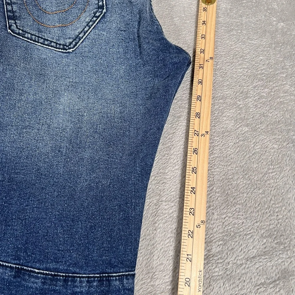 True Religion Jeans Mens 38 Blue Rocco Moto Skinny Relaxed‎ Biker Stretch Denim